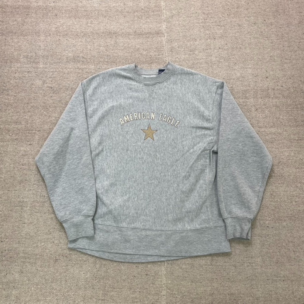 Vintage American Eagle sweatshirt mens Medium Gray 2000s y2k Star